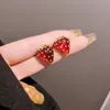 Stud Fashion and Personality Red Strawberry Women s Earrings Sweet 2023 Trend Fruit Design Girls Party 231117