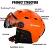 Ski Helmets Moon Helmet Goggles Integrated Molded PCEPS High Quality Outdoor Sports Board Skateboard 231117