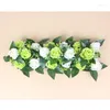 Fiori decorativi di alta qualità 50 19cm Rose Flower Row Wedding Wall e Silk Artificial Background El Decor Supplies