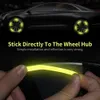 New 10pcs Car Wheel Hub Tire Rim Reflective Strips Luminous Sticker for Night Driving Car-styling Accessories