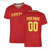 Maillot de Football rouge à collectionner pour hommes, chemises de Football vierges par Sublimation, T-shirt respirant personnalisé pour jeu d'équipe Q231118