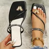 Hausschuhe 2023 Damen Slide Metall Schmetterling Wasser Diamant Dekorative Flache Sandalen Charming Sommer Outdoor Strand Damen Sexy Fashion Slide 231118