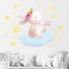 Autocollants muraux peints lune étoiles nuages chambre d'enfant mouton pépinière bébé décoration amovible PVC décalcomanie papier peint