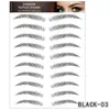 6D Eyebrow Tattoos Stickers Eyebrow Water Transfers Stickers Hair-Like Waterproof Eyebrow Stickers for Brow Grooming Shaping