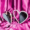 Bolsas de noite Luxury Diamond Fashion Heart Shape Women Party Cluth Bag Bolsa e bolsas Serpentine Designer