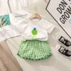 Clothing Sets Print Fruit T-shirt Pants For Baby Girl Boy Clothes Summer Outfit Toddler Short Sleeved Suits Fashion Casual 2pc