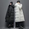 Parkas pour hommes 20 ° C veste hommes vestes longues hiver chaud léger blanc canard manteaux mâle Streetwear pardessus vêtements 5XL 231117