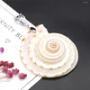 Pendentif Colliers Naturel Coquille D'escargot De Mer Pendentifs Mignon Conque De Haute Qualité Pour La Fabrication De Bijoux Bricolage Femmes Mode Collier Cadeaux 55x50mm