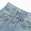 Женские джинсы Zach Ailsa 2023, осень-зима, двухслойные повседневные брюки с широкой талией, светлые цвета, широкие повседневные брюки 231117