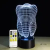 램프 그늘은 환상 치아 3D LED 야간 조명 다채로운 아이 베이비 침실 분위기 터치 테이블 치과 의사를위한 선물 AW-110 230418을위한 선물로 쿨 램프