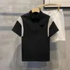 Мужские рубашки поло Дизайнерские футболки Летняя футболка с короткими рукавами с отворотом на шее Топы Мужская одежда Азиатский размер S-3XL