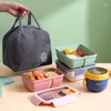 Ensembles de vaisselle Four à micro-ondes Boîte à lunch Portable Conteneur de type séparé Boîtes à bento saines Boîte à lunch avec couverts pour enfant