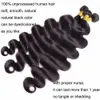 Hair Bulks Body Wave Bundles Brazilian Weave 1 3 4 PCS Human Natural Black Double Draw 8 40" 230417