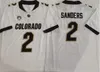 12 Travis Hunter Colorado Buffaloes Camisa de futebol costurada 2023 mais novo estilo 2 Shedeur Sanders Colorado 100th Anniversary Patch Jerseys Mens S-3XL