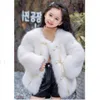 Winter Imitation Fur Coat Girls' Jackets 2024 Fresh and Sweet White Coats Children's Clothing Pearl Button Cotton Top Trend Coats