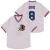 Moive Baseball 1988 Bull Durham 8 Crash Davis Jersey 37 Nuke LaLoosh Pullover Weiß Grau Teamfarbe Cooperstown Cool Base College Vintage Für Sportfans Genäht