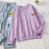 Sweat à capuche femme feuille morte papillon printemps 2023 Harajuku Vintage pour filles rue Hip Hop sweat femmes lâche Style Pastel à capuche