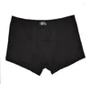 Underbyxor 4st/Lot L-8XL herrboxare underkläder Bomullsboxare Loose Man andningsbara trosor Solid Shorts Brand Plus Size A15