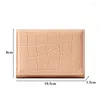 Plånböcker Kreativa stenmönster Kort för kvinnor Small Pu Leather Quality Purse Card Holder Female Money Clip Students Coin Bag