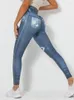 Leggings femininas 2023 Jeans de imitação de ioga Mulheres correndo fitness push up scrunch calças justas de cintura alta s