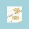 Party Decoration Rhinestone Mesh Wrap Napkin Ring Holder Table Serviette Buckle Strap Chair Sash Christmas Diy Drop Delivery Dhyzt