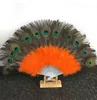 Éventail à main en plumes moelleuses, fournitures de fête, pour spectacles sur scène, artisanaux, élégants, pliables