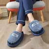 Slippers Grote pantoffel voor mannen dikke zool huisschoenen groot formaat 47 mannen warme katoenen pantoffels winterglijbanen indoor fuzzy slippers harige 231117