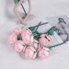 Eternal Pink Roses Building Blocks Compatible With LEGO DIY Imitation Flower Assembly Toys Gifts For Girls and Friends Romantic Block Toys