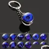 Favor de festa 12 Constellation Time Gem Key Pingente Doublesidididid Ball Ball Charm Chairing Chainle Birthday Birthday Valentine DhNuk