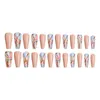 False Nails Coffin Fake Nail Fashionable Scratch Resistant Press-on Fingernails Trimble Strong Viscosity Manicure Stickers Type 1