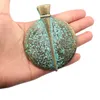 Pendant Necklaces 4PCS Verdigris Patina Large Ethnic Geometry Charms Medallion Boho Round Pendants For DIY Jewelry Necklace Making Findings