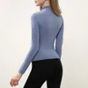 Vêtements de yoga de sport pour femmes au printemps et en automne, serré, séchage rapide, haut fin, entraînement avancé, vêtements de course et de fitness, manteau