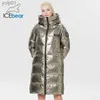 Dames donsparka's ICEbear 2023 winter nieuwe stijl verlengd donsjack modieuze over-de-knie winter dames jas GWY22527DL231118