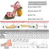 Sandales Phoentin ananas talons hauts boucle sangle sandales rose imprimé Peep-Toe Pumps plate-forme d'été chaussures femmes nouveauté FT919 230418