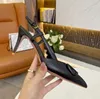 Sandales à talons hauts pour femmes Designer Nouvelles pantoufles de bureau en cuir de mode Chaussures de soirée sexy avec bout pointu taille 35-43 8.5cm