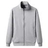 Hoodies amp Sweatshirts Pullover Herren Baumwolle Frühling und Herbst Neu Freizeit Sport Einfarbig Vielseitig Zip Mock Collar Cardigan Hatless