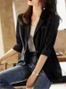 Abiti da donna Blazer Cappotti sottili Donna Protezione solare Manica a tre quarti Giacca a vento Estate Capispalla casual Bottone superiore sottile Femme Blzer 230418