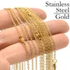 50 Pieces Stainless Steel Necklace for Women Men Tarnish Free Gold Color Stainless Steel Chain Necklace for Jewelry Making Fashion JewelryNecklace Jewelry