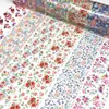 Klistermärken dekaler 100 m/rullblomma nagelfolier för naglar överföring papper blommor manikyr rose set sommar wraps diy bohimia gradient nagel dekorationer 231117