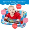 Play Mats 36 Designs Baby Kids Water Play Mat Inflatable PVC Infant Tummy Time Playmat Toddler Water Pad For Baby Fun Activity Play Center 230417