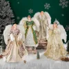 Dekoracje świąteczne 16 "Angel Christmas Angel Doll Figurine Figurina Ozdoby świąteczne rzemiosła ze skrzydłem domowe Dekoracje Natal Dekreacje świąteczne 231117