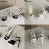 Top Sexy Peep Toe Stiletto High Heels Women's Sandals Party Fashion Butterfly-Knot Crystal Buckle Platform Platfors Suse 230306