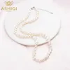 Pendentif Colliers ASHIQI Collier de perles d'eau douce naturelles Vintage Bijoux baroques pour femmes Cadeaux tendance pour l'année 231118