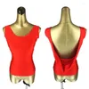 Stage Wear Summer Ballroom Dance Top Donna Personalizzato Latin Practice Backless Salsa Dancer Outfit Costume Tap Dancewear DL7780