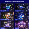Lâmpadas Shades Galaxy Starry Projector Night Light With Bluetooth Colorful Ocean Gire 3D Music Night Lamp for Kids Baby Christmas Gift 230418