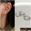 Oor manchet 3 stks / set clips oorbellen voor vrouwen Uni minimalistische mode kraakbeen hoepel oor manchet nep piercing clip op oorbel drop Dhgarden Ot4L6