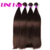 Lace Wigs Chocolate Brown Bone Human Human Hair Pacotes "10 30" Remy 100 Virgin 4 Terra Brasileiro 230417