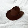 Cappelli a tesa larga Cappello a cilindro da cowboy a secchiello Stile punk europeo e americano lungo il fantastico rotolo da equitazione da donna 231117