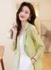 Женские костюмы шикарные летние тонкие пальто Женщины 2023 Корейский стиль женский офис и блейзер