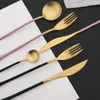 Dinnerware Sets Tea Spoon 18/10 Stainless Steel Coffee High Quality Dessert Cake Fruit Spoons Gold Small Snack Scoop Tools